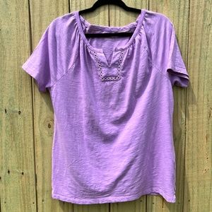 TALBOTS Ladies Lavender Top SZ M
